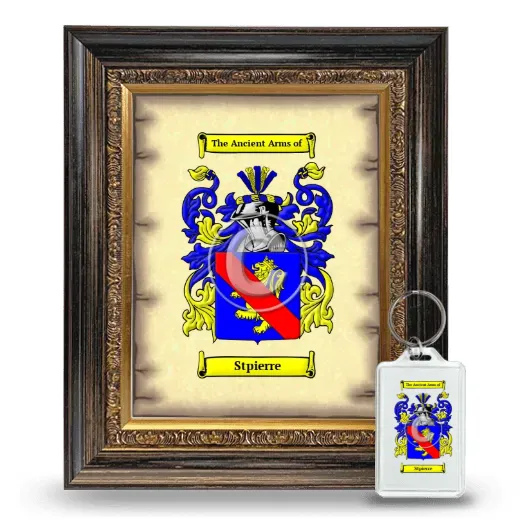 Stpierre Framed Coat of Arms and Keychain - Heirloom