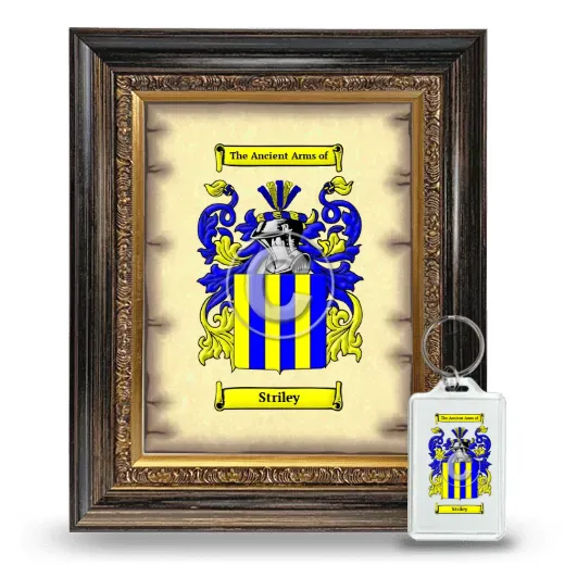 Striley Framed Coat of Arms and Keychain - Heirloom