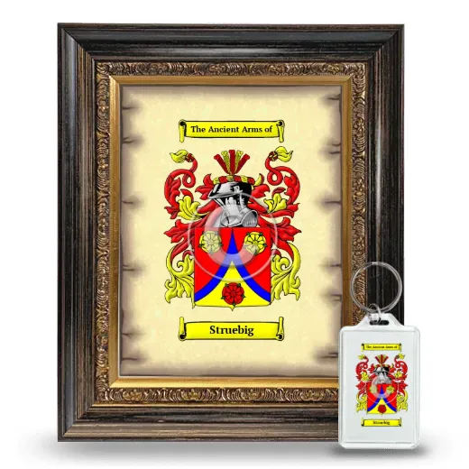 Struebig Framed Coat of Arms and Keychain - Heirloom