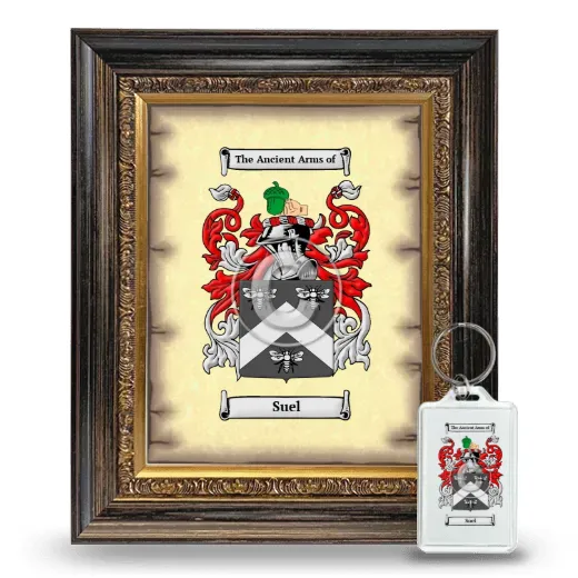 Suel Framed Coat of Arms and Keychain - Heirloom