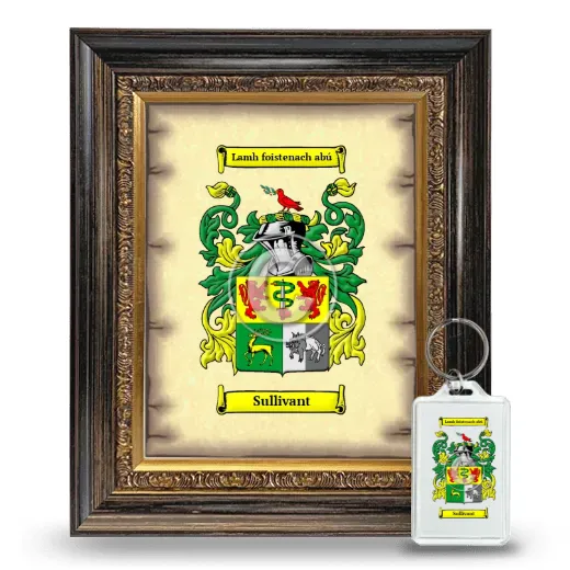 Sullivant Framed Coat of Arms and Keychain - Heirloom