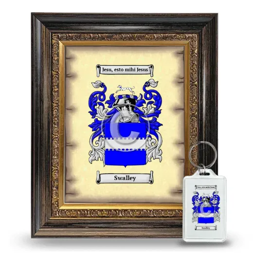 Swalley Framed Coat of Arms and Keychain - Heirloom