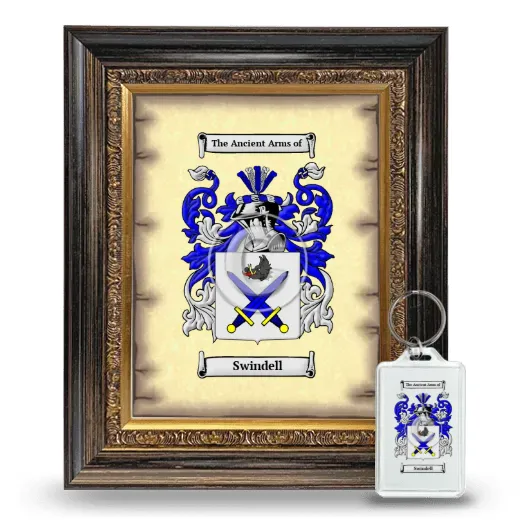 Swindell Framed Coat of Arms and Keychain - Heirloom