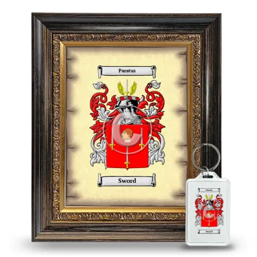 Sword Framed Coat of Arms and Keychain - Heirloom