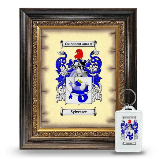 Sylvester Framed Coat of Arms and Keychain - Heirloom