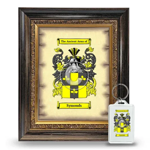Symonds Framed Coat of Arms and Keychain - Heirloom