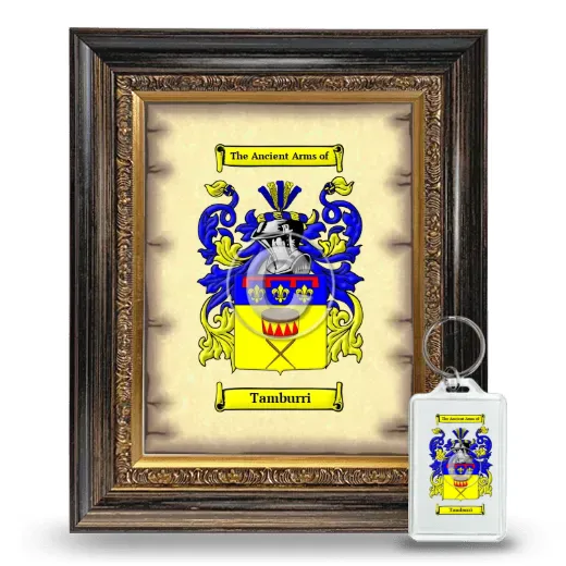 Tamburri Framed Coat of Arms and Keychain - Heirloom