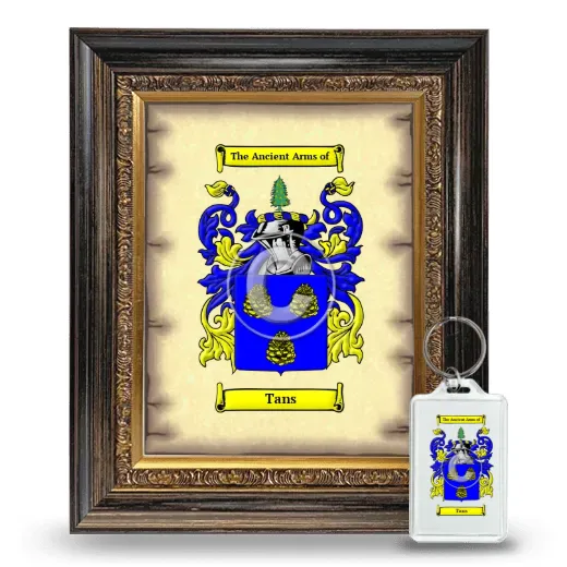 Tans Framed Coat of Arms and Keychain - Heirloom