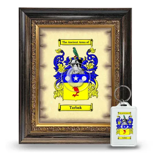 Tarbak Framed Coat of Arms and Keychain - Heirloom