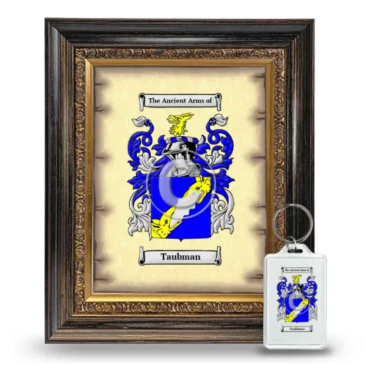 Taubman Framed Coat of Arms and Keychain - Heirloom