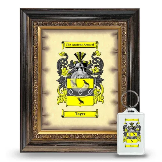 Tayer Framed Coat of Arms and Keychain - Heirloom