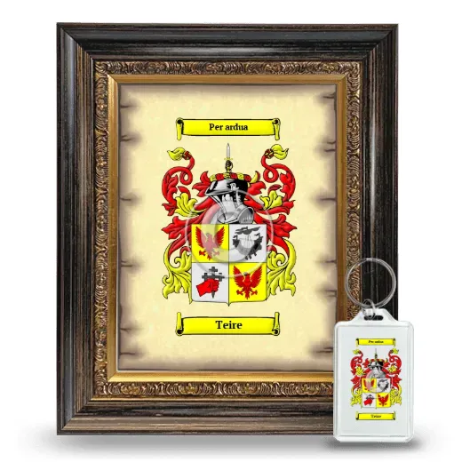 Teire Framed Coat of Arms and Keychain - Heirloom