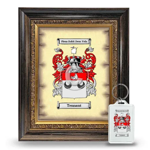 Tennant Framed Coat of Arms and Keychain - Heirloom