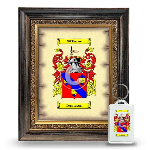 Tennyson Framed Coat of Arms and Keychain - Heirloom