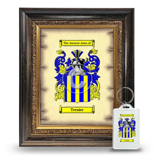 Ternier Framed Coat of Arms and Keychain - Heirloom