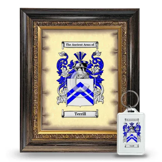 Terrill Framed Coat of Arms and Keychain - Heirloom