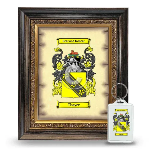 Thayer Framed Coat of Arms and Keychain - Heirloom