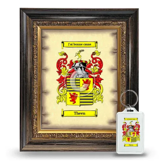 Theen Framed Coat of Arms and Keychain - Heirloom