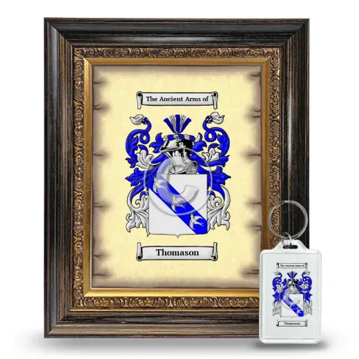 Thomason Framed Coat of Arms and Keychain - Heirloom