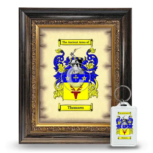 Thomsen Framed Coat of Arms and Keychain - Heirloom