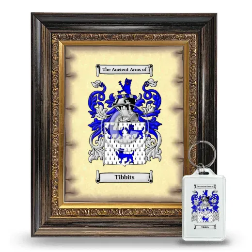 Tibbits Framed Coat of Arms and Keychain - Heirloom