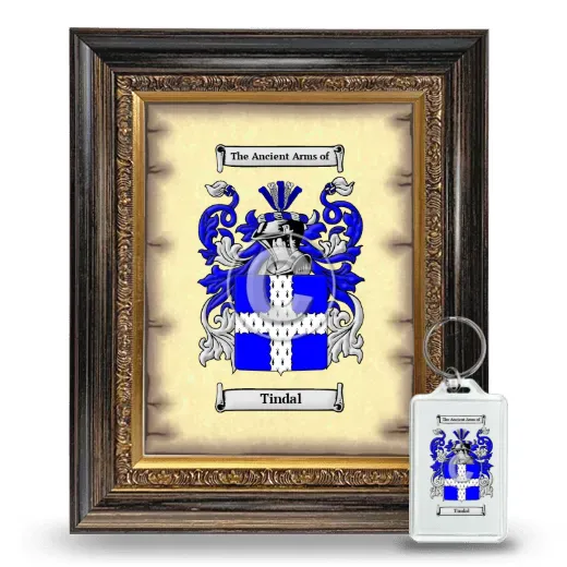 Tindal Framed Coat of Arms and Keychain - Heirloom