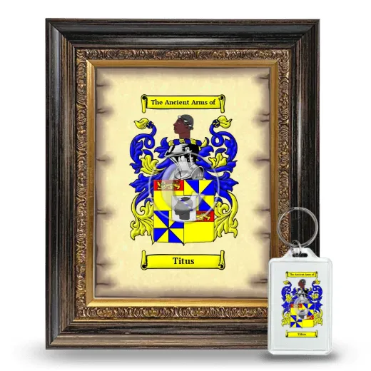 Titus Framed Coat of Arms and Keychain - Heirloom