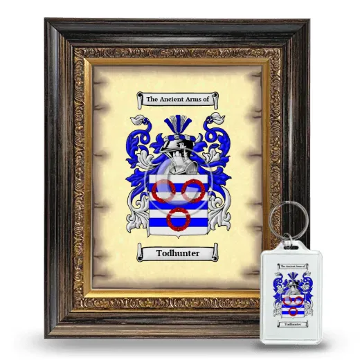 Todhunter Framed Coat of Arms and Keychain - Heirloom