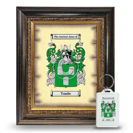 Tombs Framed Coat of Arms and Keychain - Heirloom