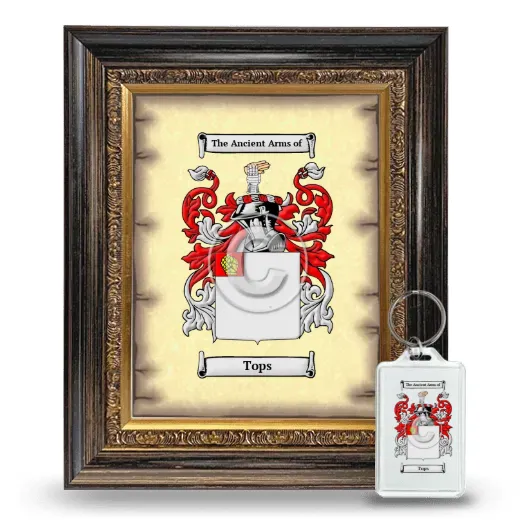 Tops Framed Coat of Arms and Keychain - Heirloom
