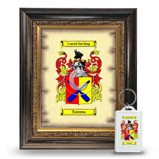 Torrens Framed Coat of Arms and Keychain - Heirloom