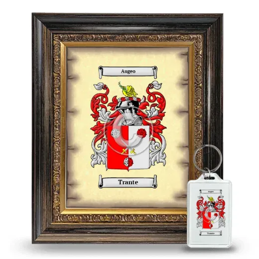 Trante Framed Coat of Arms and Keychain - Heirloom