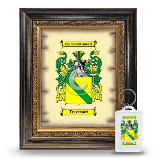 Traversari Framed Coat of Arms and Keychain - Heirloom
