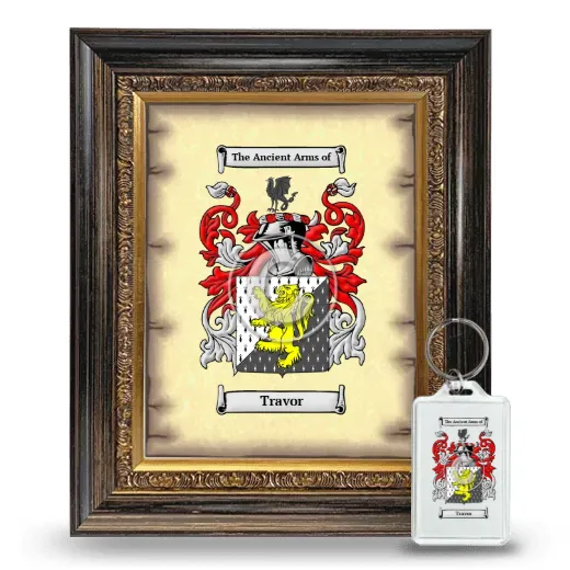 Travor Framed Coat of Arms and Keychain - Heirloom