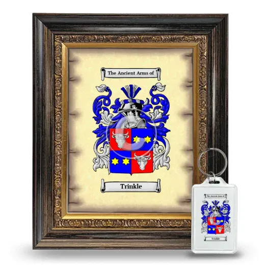 Trinkle Framed Coat of Arms and Keychain - Heirloom