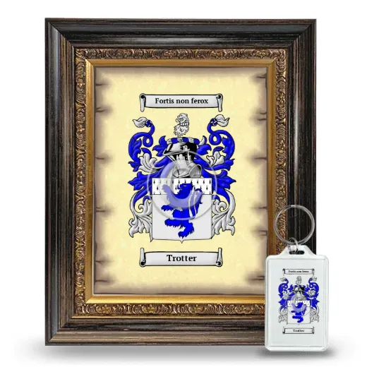 Trotter Framed Coat of Arms and Keychain - Heirloom
