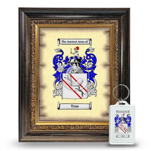True Framed Coat of Arms and Keychain - Heirloom