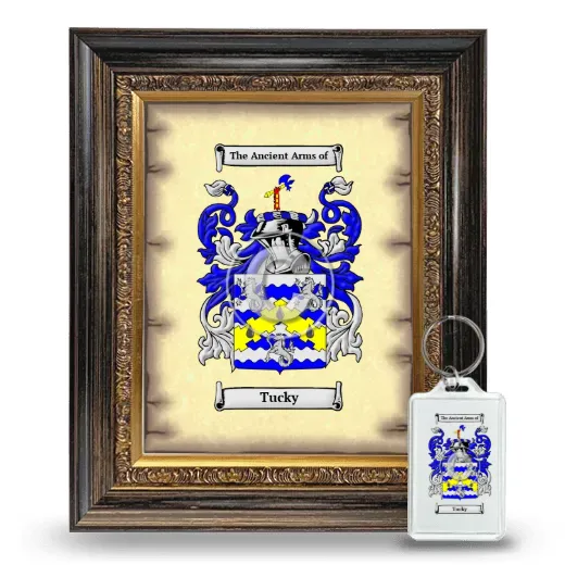 Tucky Framed Coat of Arms and Keychain - Heirloom