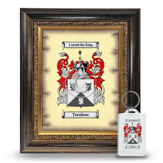 Turnbow Framed Coat of Arms and Keychain - Heirloom