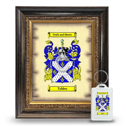 Tylden Framed Coat of Arms and Keychain - Heirloom