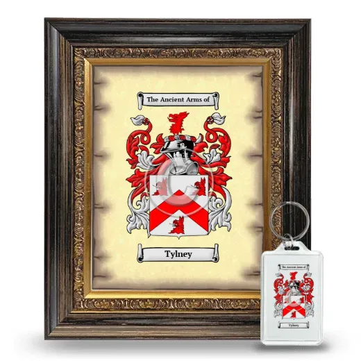 Tylney Framed Coat of Arms and Keychain - Heirloom