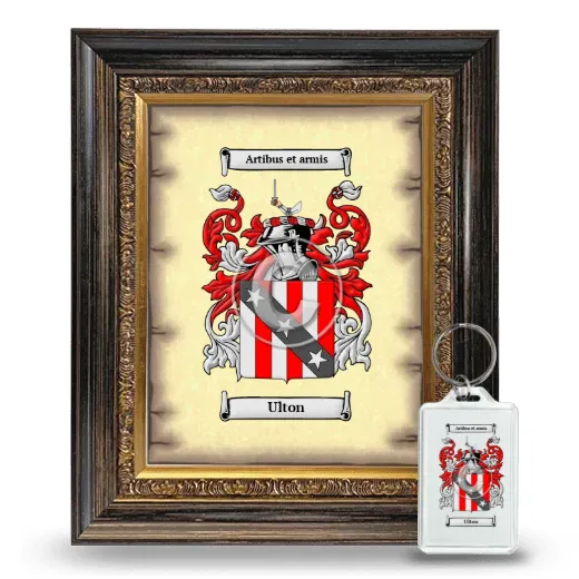 Ulton Framed Coat of Arms and Keychain - Heirloom