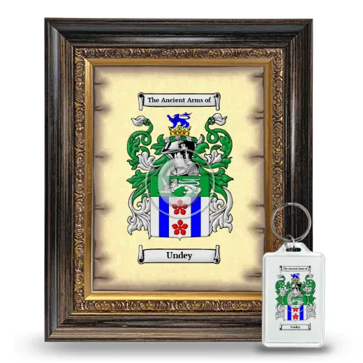 Undey Framed Coat of Arms and Keychain - Heirloom