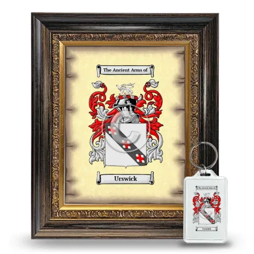 Urswick Framed Coat of Arms and Keychain - Heirloom