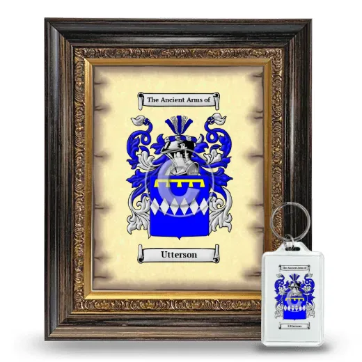 Utterson Framed Coat of Arms and Keychain - Heirloom