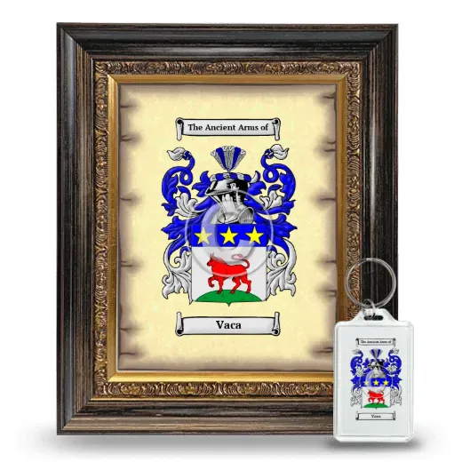 Vaca Framed Coat of Arms and Keychain - Heirloom