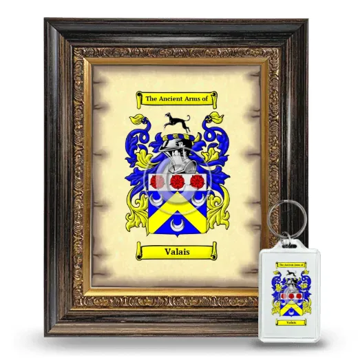 Valais Framed Coat of Arms and Keychain - Heirloom