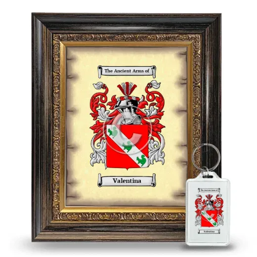 Valentina Framed Coat of Arms and Keychain - Heirloom