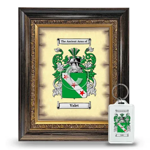 Valet Framed Coat of Arms and Keychain - Heirloom