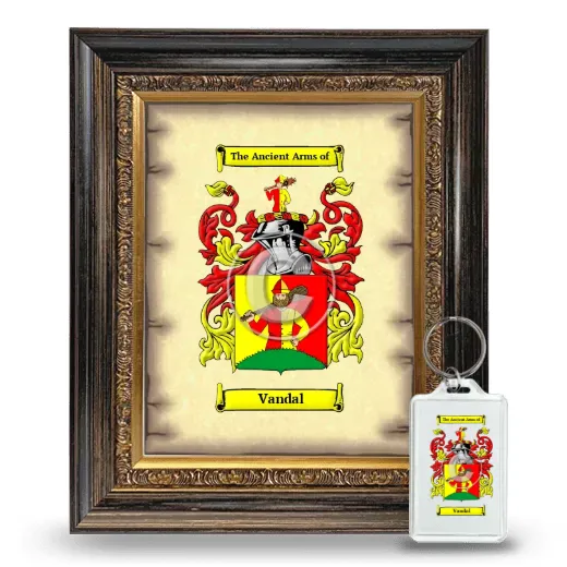 Vandal Framed Coat of Arms and Keychain - Heirloom